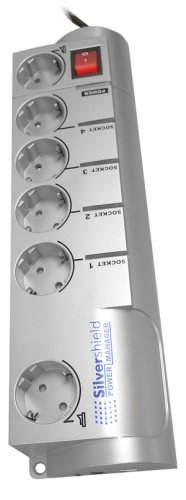 Handys ohne Vertrag: Gembird 6fach Steckdosenleiste mit �berspannungsschuzt bis 20.000 versichert Programmierbar �ber Bluetooth