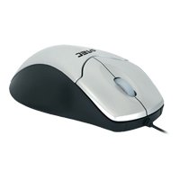 DVD Player: Optische Office 3 Tasten Maus Silber-Design + Scrollrad