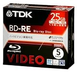 TDK ベアタイプ 録画用ブルーレイディスク 25GB 繰り返し録画用(書き換え型) 5枚パック BDV-RE25X5S