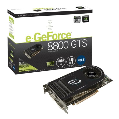 Drucker: EVGA NVidia GeForce 8800 GTS Grafikkarte 640 MB DDR3 Ram, PCI-Express 16X, HDTV, DVI, TV-Out Retail