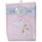 Polar Fleece Baby Blanket Bunny Rabbit Applique, Pink