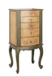 Powell Antique Sage Floral Jewelry Armoire