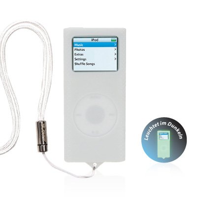 PDAs: zCover iSA micro2 f�r iPod nano 2. Generation - wei� ( leuchtet im dunkeln)