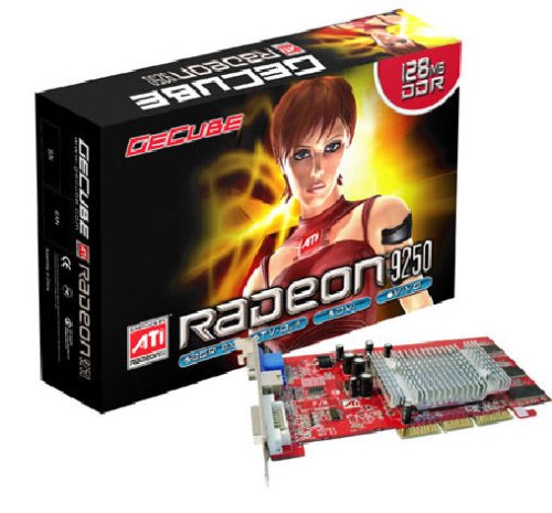 Handys ohne Vertrag: GeCube Radeon 9250 256MB DDR 128Bit Heatsink AGP-Grafikkarte 8X VGA DVI TVO RETAIL
