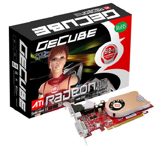 Handys ohne Vertrag: GeCube Radeon X1300 128MB DDR2 64Bit HS PCI-Express Grafikkarte VGA DVI HDTV-Out RETAIL
