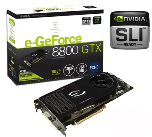 Drucker: EVGA NVIDIA GeForce 8800 GTX Grafikkarte 768 MB DDR3 Ram, PCI-Express 16X, HDTV, DVI, TV-Out, Retail