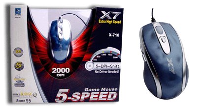 Elektronik und Foto: A4 Tech X-718 Maus