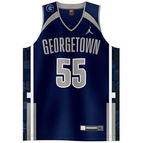 Nike Georgetown Hoyas #55 Navy Blue Tackle Twill Basketball Jersey