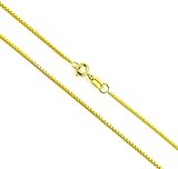 14Kt 4 Sided Venetian Box Chain - 18 inches - 1.2 grams