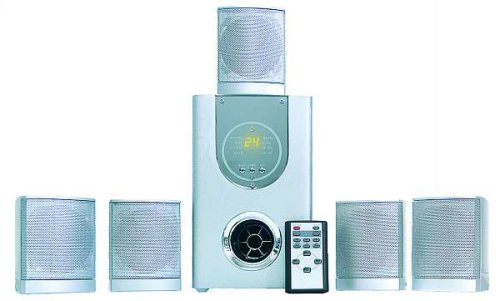 MP3 Player: McVoice HCS-50 - 5.1 Surround Lautsprecher Set 2000W P.M.P.O. - Silber