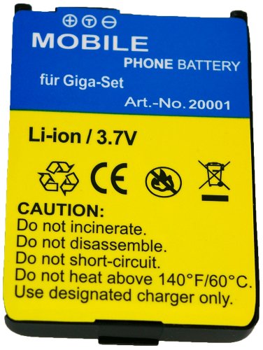 Zubeh&ouml;r: 1600 mAh Li-Ion Akku fuer Siemens Gigaset 4000 4000s 4000 L 4010