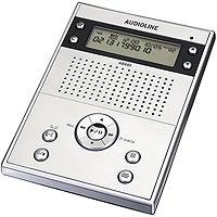 Elektronik und Foto: Audioline AB 880 Anrufbeantworter 2 Ansage 50 Minuten Aufzeichnungszeit silber silber