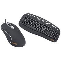 TV Ger&auml;te: techsolo TKM-440 Tastatur USB 105 Tasten MS W98 D + Optical Maus Schwarz