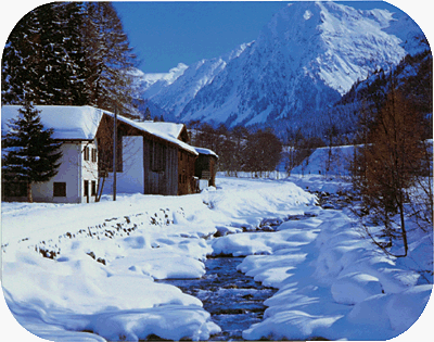 MP3 Player: Mauspad Hartplastik Winterlandschaft