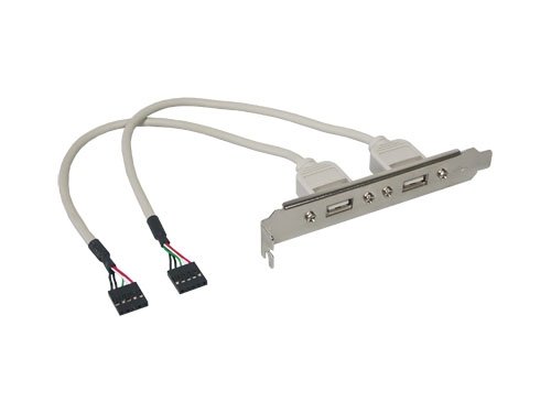 Audio und Video: USB Slotblech 2x 5pol Bu