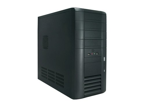 Elektronik und Foto: ATX Midi-Tower "Premium-Black" inkl. 400 Watt ATX