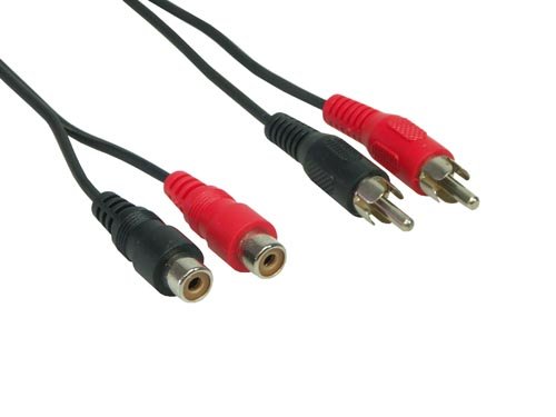 Festplatten: Stereo Verl�ngerung 2 X Cinch Stecker / 2 X Buchse