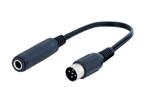 Elektronik und Foto: Audio Adapter 5-Pol W�rfel Stecker / 6,3mm Buchse