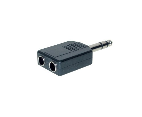 Elektronik und Foto: Audio Adapter 6,3mm Klinke Stereo Stecker / 2 x Bu