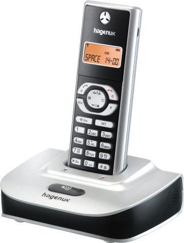 Heimkinosysteme: Hagenuk Space 200 Telefon schnurlos digital 50 Nummern LCD 8/120 Stunden schwarz/silber