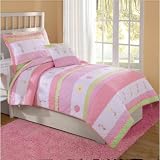 Tara Stripe Twin Quilt with Pillow Sham