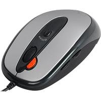 Elektronik und Foto: A4Tech X6-57D Maus PS/2+USB 7 Tasten + Tastenrad silber