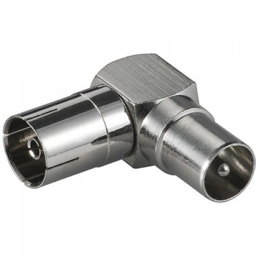 MP3 Player: Metall-Winkeladapter Koaxial Stecker > Koaxial Kupplung