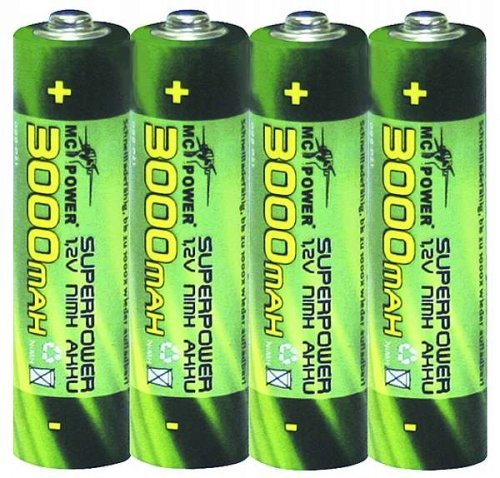 MP3 Player: McPower Superpower 1,2V NiMH Akku Typ Mignon / AA 3000mAh 4-er Pack