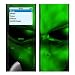 Abduction Green (Alien) - Apple iPod nano 2G (2nd Generation) 2GB/ 4GB/ 8GB Protector Skin Decals - Faceplate Stickers