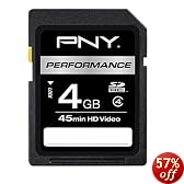 PNY Optima 4GB SDHC Class 4 Flash Memory Card P-SDHC4G4-EF