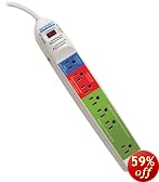 Smart Strip SCG4 Energy Saving Power Strip with Autoswitching Technology and Fax/Modem Surge Protection