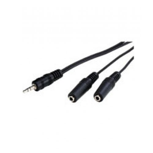 Zubeh&ouml;r: 0,2m 3,5mm stereo Stecker > 2x 3,5mm Kupplung