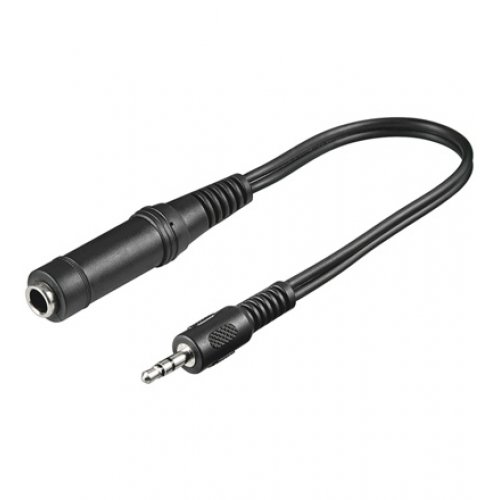 Zubeh&ouml;r: 0,2m 3,5mm stereo Stecker > 6,35mm stereo Kupplung