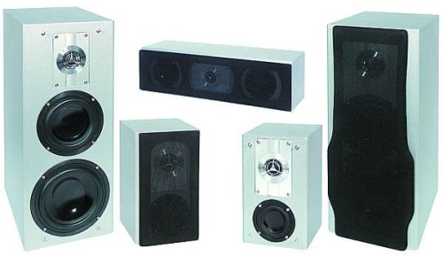 MP3 Player: McVoice HCS-41 Home Cinema Set - Surround Lautsprecher Set mit 500 Watt Gesamtleistung - SILBER