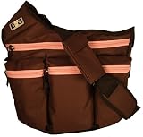 BROWN DIAPER DIVA WITH PINK ZIPPER