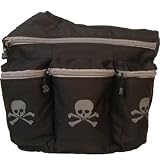 Diaper Dude Black Skull & Bones #100S Designer Diaper BAG