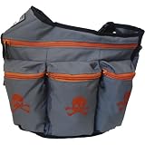 GRAY SKULL AND CROSS BONE BAG