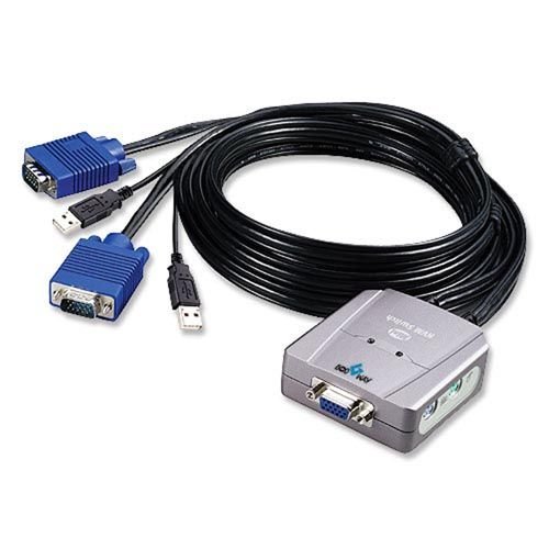 Kompaktanlagen: KVM Switch PS/2 inkl. USB Kabels�tze