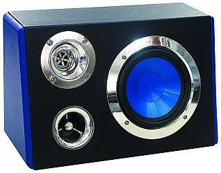 MP3 Player: Megakick BoomBox BlueBass 300 2-Wege Lautsprecherbox 300Watt - 2-er Set (Paar)
