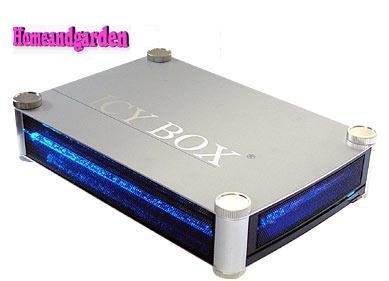 Heimkinosysteme: HAG Storage DVD Brenner extern USB 2.0 schwarz/silber Blue Light Design (48x (CD) / 18x (DVD�R) / 8x (DVD�R DL) - LG inside ) Retail