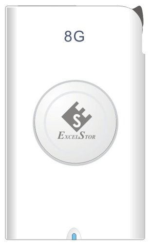 Drucker: ExcelStor GSMS7008 1 Zoll Festplatte extern USB 2.0 HDD 8 GB, weiss
