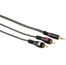 Heimkinosysteme: Hama Verbindungskabel 3.5-mm-Klinkenstecker - 2 Cinch-Stecker, 2 m