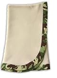 Luxurious Baby Blanket - Green Camouflage Print