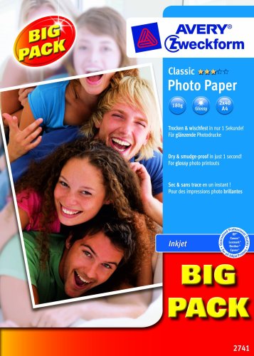 Elektronik und Foto: Avery 2741 Glossy Paper 2X40 A4 Papier