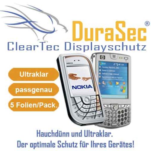 Zubeh&ouml;r: 5 x DuraSec ClearTec Displayschutzfolie f�r Nokia 6300