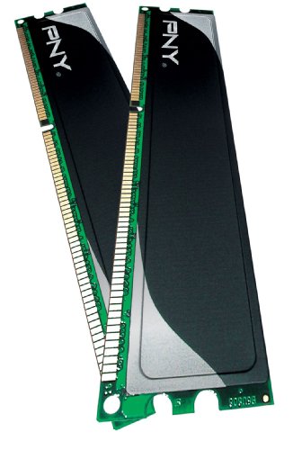 Projektoren: PNY DIMM DDR2 PC533 (PC4300) 1024 MB CL4 Arbeitsspeicher, 2 Stk.