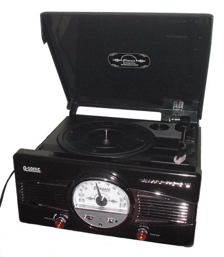 Speicherkarten: Retro Plattenspieler mit Radio