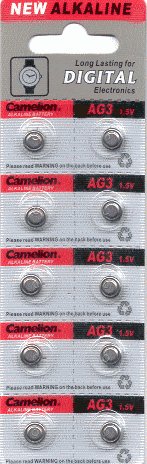 Elektronik und Foto: AG3 / LR41 / 392 / SR41 Alkaline 10er Blister Uhrenbatterien Camelion AG 3