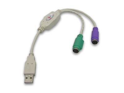 Audio und Video: USB auf 2x PS/2 Adapter f�r Tastatur und Maus