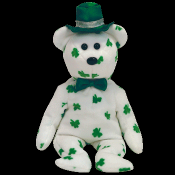 Ty Beanie Babies O'fortune the Bear St Patricks Day Irish Bear